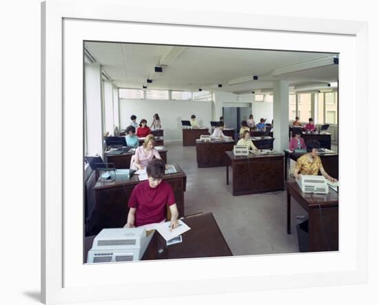 Administration Office at Huntsman House, Leeds, West Yorkshire, 1968-Michael Walters-Framed Photographic Print