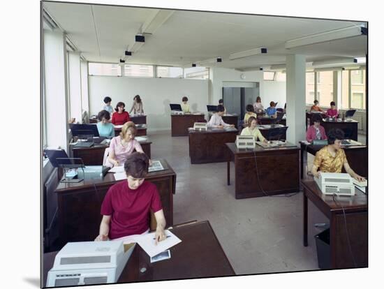 Administration Office at Huntsman House, Leeds, West Yorkshire, 1968-Michael Walters-Mounted Photographic Print