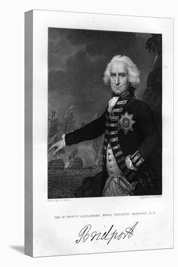 Admiral Alexander Hood (1726-181), 1st Viscount Bridport, 1837-S Freeman-Stretched Canvas