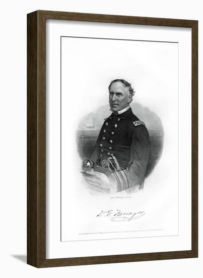 Admiral David Farragut, Us Navy Officer in the American Civil War, 1862-1867-Brady-Framed Giclee Print