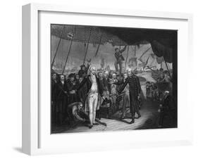 Admiral De Winter Resigning His Sword on Board the 'Venerable, 11 October 1797-H Lemon-Framed Giclee Print