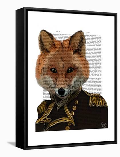 Admiral Fox Portrait-Fab Funky-Framed Stretched Canvas