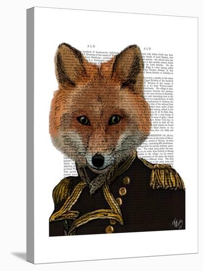 Admiral Fox Portrait-Fab Funky-Stretched Canvas