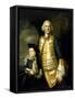 Admiral Francis Holburne (1704-1771) and His Son, Sir Francis, 4Th Baronet (1752-1820), 1756 (Oil O-Joshua Reynolds-Framed Stretched Canvas