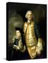 Admiral Francis Holburne (1704-1771) and His Son, Sir Francis, 4Th Baronet (1752-1820), 1756 (Oil O-Joshua Reynolds-Stretched Canvas