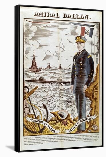 Admiral Francois Darlan, Commander of the French Navy, 1940-Pierre Falke-Framed Stretched Canvas