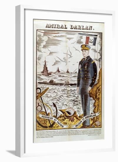 Admiral Francois Darlan, Commander of the French Navy, 1940-Pierre Falke-Framed Giclee Print