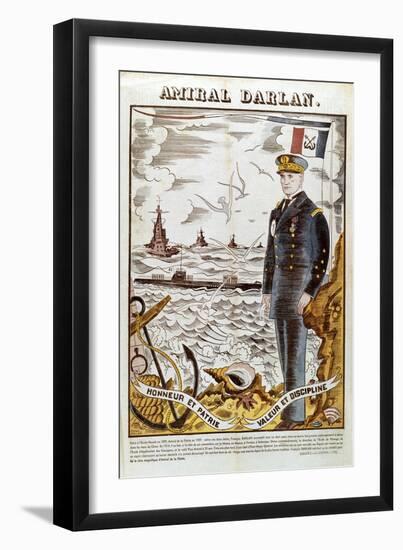 Admiral Francois Darlan, Commander of the French Navy, 1940-Pierre Falke-Framed Premium Giclee Print