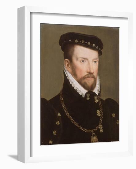 Admiral Gaspard II De Coligny, 1565-70-Francois Clouet-Framed Giclee Print