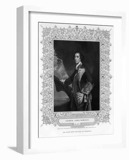 Admiral George Brydges Rodney (1719-179), 1st Baron Rodney, 19th Century-H Robinson-Framed Giclee Print