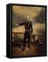 Admiral Guillermo Brown on Deck of Ship During Battle of Los Pozos, Scene from Rio De La Plata War-null-Framed Stretched Canvas