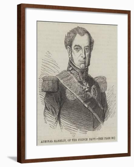 Admiral Hamelin, of the French Navy-null-Framed Giclee Print