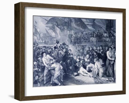 Admiral Horatio Nelson's Death at Trafalgar, 1805-null-Framed Giclee Print