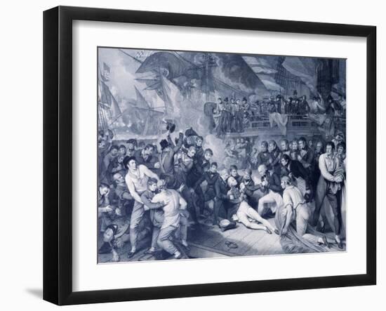 Admiral Horatio Nelson's Death at Trafalgar, 1805-null-Framed Giclee Print