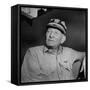 Admiral John S. Mccain, Sitting Aboard a Us Navy Carrier-J^ R^ Eyerman-Framed Stretched Canvas