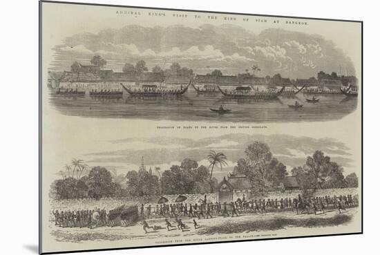 Admiral King's Visit to the King of Siam at Bangkok-null-Mounted Giclee Print