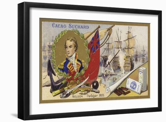 Admiral Lord Nelson and the Battle of Trafalgar, 1805-null-Framed Giclee Print