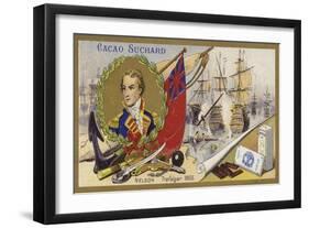 Admiral Lord Nelson and the Battle of Trafalgar, 1805-null-Framed Giclee Print