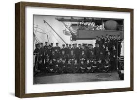 Admiral Lord Walter Kerr and His Officers on the Quarterdeck of His Flagship, HMS 'Majestic, 1896-Gregory & Co-Framed Giclee Print