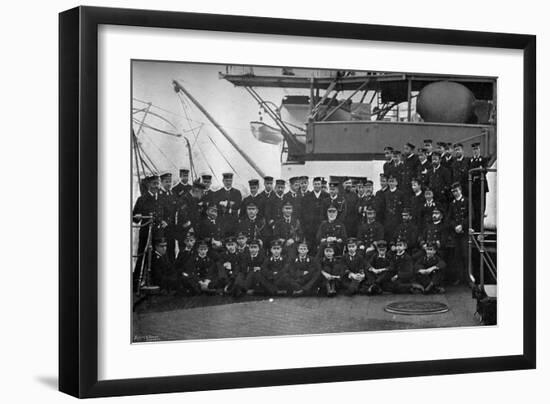 Admiral Lord Walter Kerr and His Officers on the Quarterdeck of His Flagship, HMS 'Majestic, 1896-Gregory & Co-Framed Giclee Print