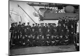 Admiral Lord Walter Kerr and His Officers on the Quarterdeck of His Flagship, HMS 'Majestic, 1896-Gregory & Co-Mounted Giclee Print