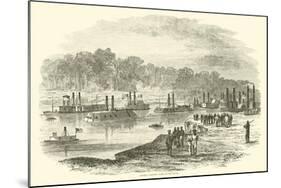 Admiral Porter's Fleet on Red River, March 1864-null-Mounted Giclee Print