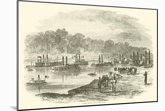 Admiral Porter's Fleet on Red River, March 1864-null-Mounted Giclee Print