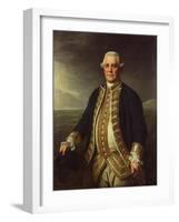 Admiral Richard Edwards (1715-1795), 1780 (Oil on Canvas)-Nathaniel Dance-Framed Giclee Print