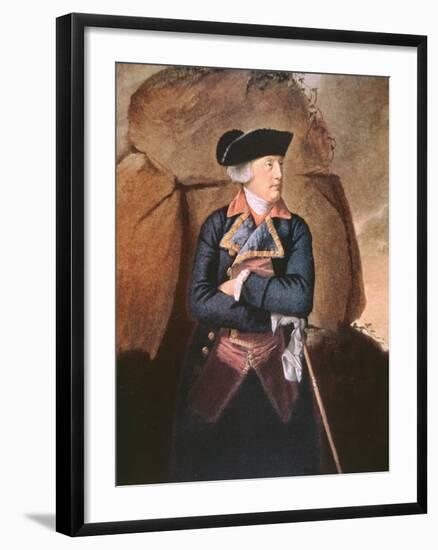 Admiral Richard Howe (Colour Litho)-John Singleton Copley-Framed Giclee Print