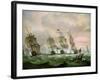 Admiral Sir Edward Hawke Defeating Admiral M. De Conflans in the Bay of Biscay-Thomas Luny-Framed Giclee Print