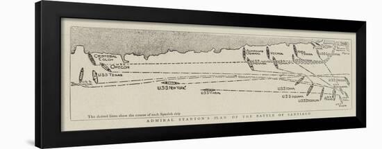 Admiral Stanton's Plan of the Battle of Santiago-null-Framed Giclee Print