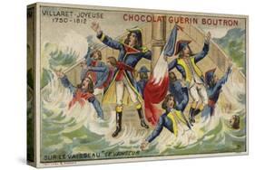 Admiral Villaret De Joyeuse on Board His Sinking Ship Vengeur Du Peuple-null-Stretched Canvas