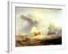 Admiral Von Trump's Barge at the Entrance of the Texel in 1645, C.1831-J. M. W. Turner-Framed Giclee Print