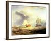 Admiral Von Trump's Barge at the Entrance of the Texel in 1645, C.1831-J. M. W. Turner-Framed Giclee Print