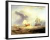 Admiral Von Trump's Barge at the Entrance of the Texel in 1645, C.1831-J. M. W. Turner-Framed Giclee Print