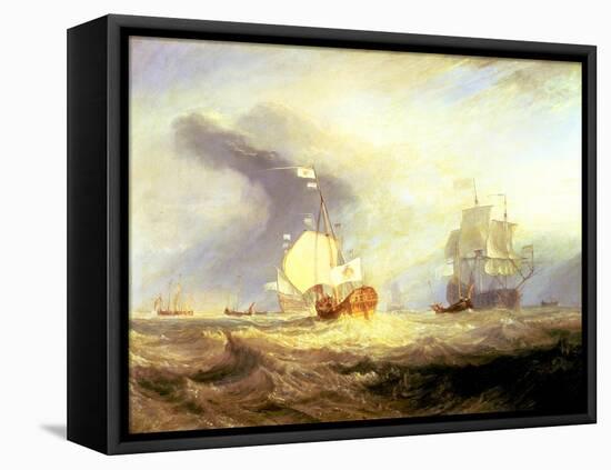 Admiral Von Trump's Barge at the Entrance of the Texel in 1645, C.1831-J. M. W. Turner-Framed Stretched Canvas