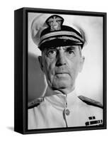 Admiral William D. Leahy, Wearing White Summer Navy Uniform and Braided Cap-Myron Davis-Framed Stretched Canvas