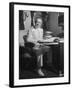 Admiral William F. Halsey Sitting at His Desk Aboard Aircraft Carrier "Enterprise"-Peter Stackpole-Framed Premium Photographic Print
