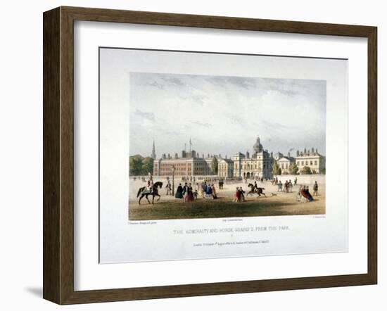 Admiralty and Horse Guards, Whitehall, Westminster, London, 1854-Jules Louis Arnout-Framed Giclee Print