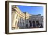 Admiralty Arch with traffic leaving The Mall and Union Flag flying, late autumn sun, London, Englan-Eleanor Scriven-Framed Photographic Print