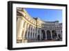 Admiralty Arch with traffic leaving The Mall and Union Flag flying, late autumn sun, London, Englan-Eleanor Scriven-Framed Photographic Print