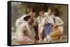 Admiration-William Adolphe Bouguereau-Framed Stretched Canvas