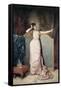 Admiring Herself-Auguste Toulmouche-Framed Stretched Canvas