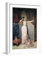 Admiring Herself-Auguste Toulmouche-Framed Giclee Print