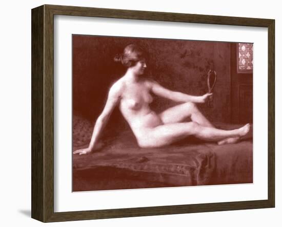 Admiring Herself-null-Framed Art Print