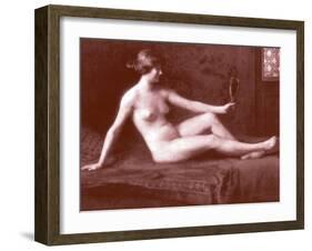 Admiring Herself-null-Framed Art Print