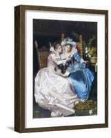 Admiring the Locket-Pio Ricci-Framed Giclee Print