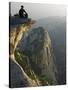 Admiring the View on Top of Mount Hua, a Granite Peaked Mountain in the Shaanxi Province, China-Christian Kober-Stretched Canvas