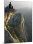 Admiring the View on Top of Mount Hua, a Granite Peaked Mountain in the Shaanxi Province, China-Christian Kober-Mounted Photographic Print