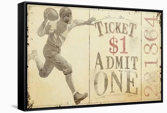 Admit One Football-null-Framed Stretched Canvas